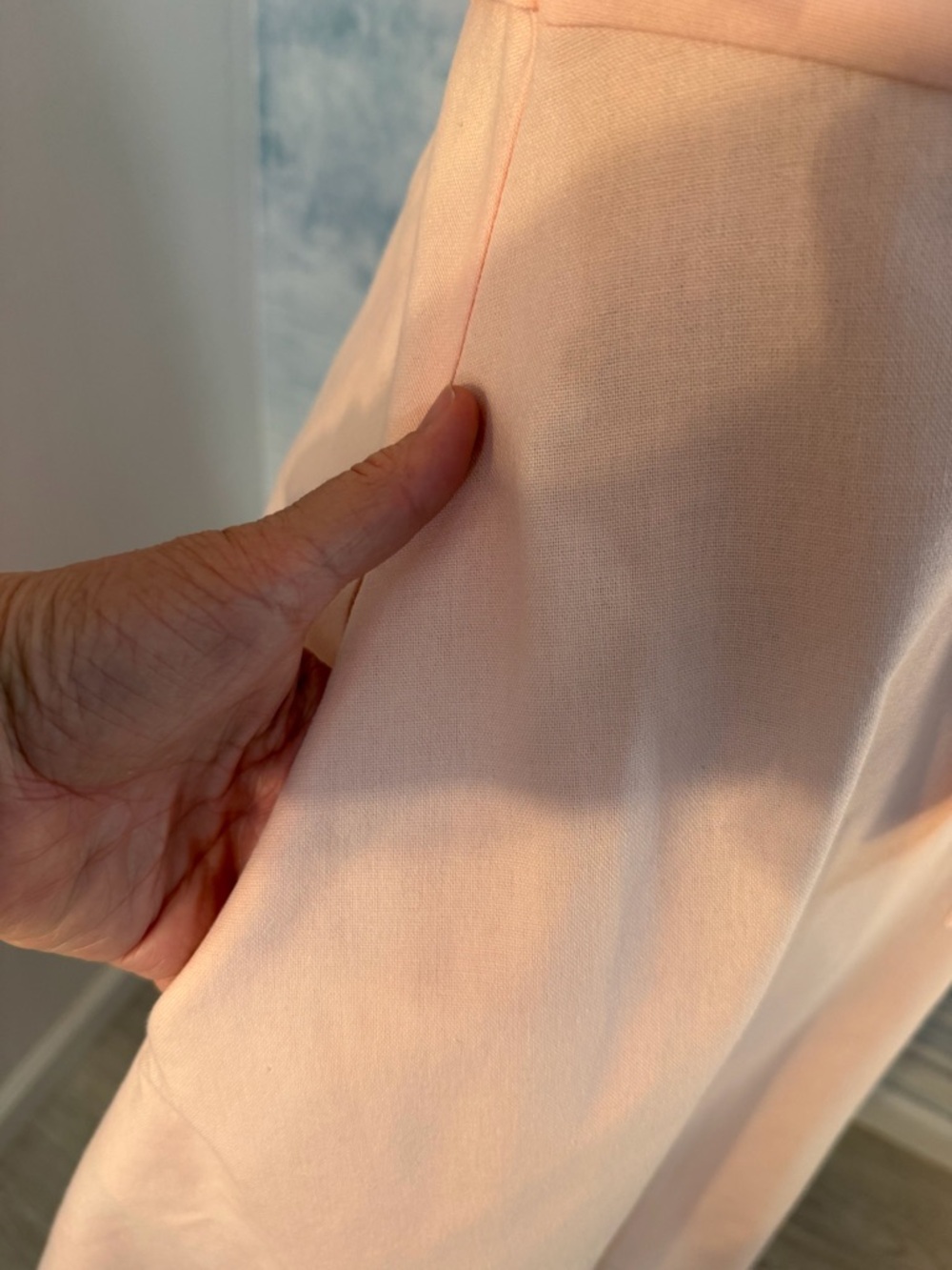 Bow-Tie Neck Midi Dress in Soft Pink #156 - Picture 3 of 7